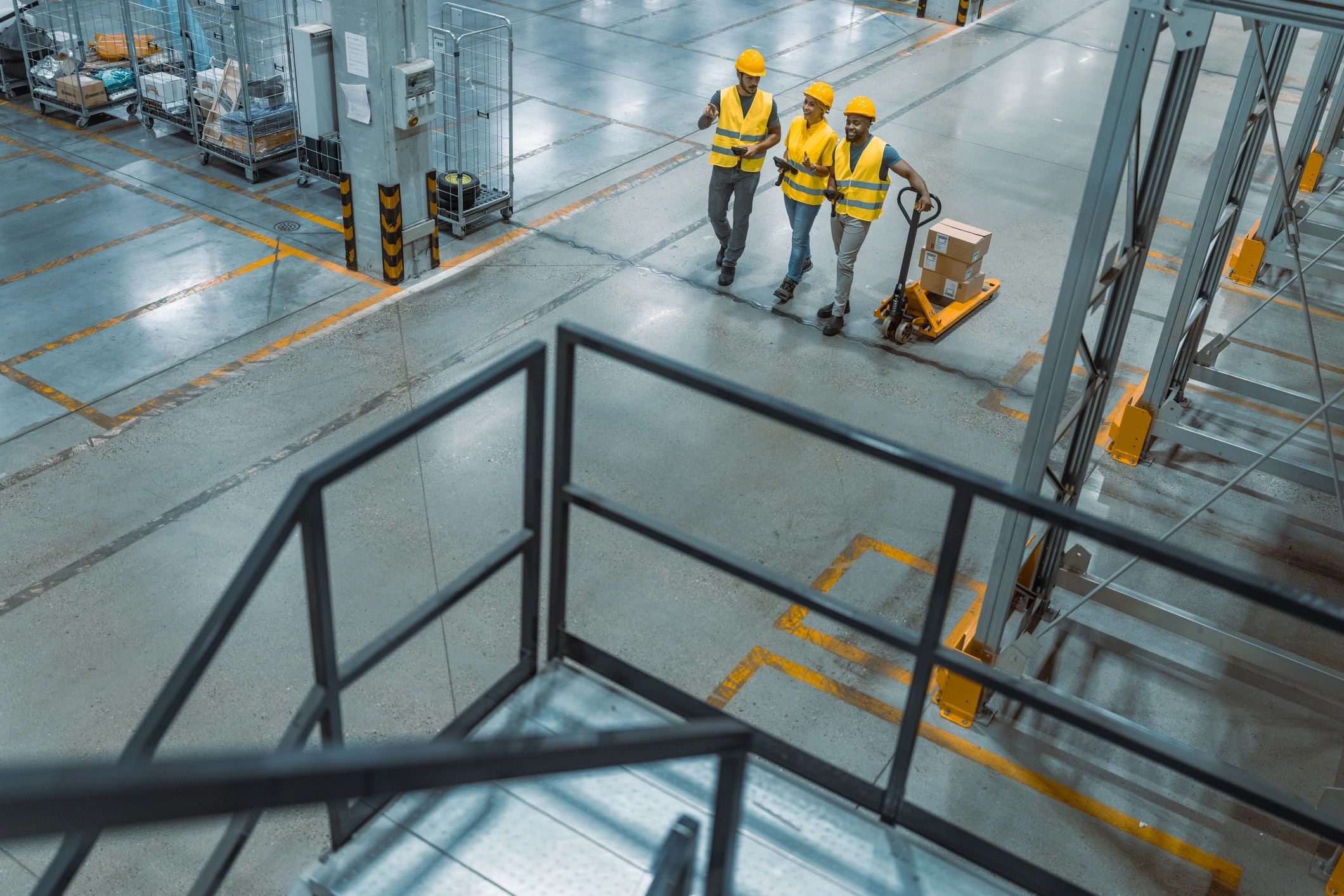 Warehouse team supporting business distribution